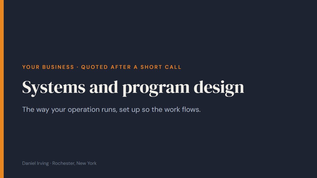 Cover: Systems and program design